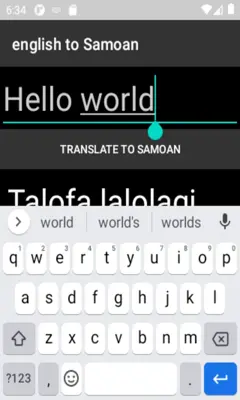 english to Samoan translator android App screenshot 2